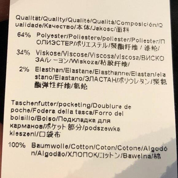 Hugo Boss Tulea3 Straight Leg Classic Check Trousers in Black & White Size 6 - Picture 10 of 11